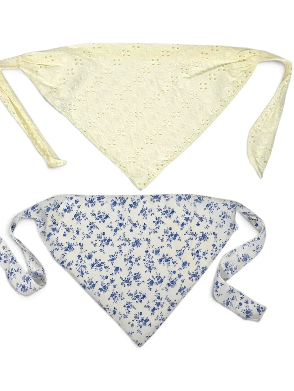 Free People Hair Scarf Lot 3 Claro Eyelet Miss Sunshine Blue White Floral NWT